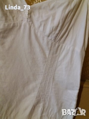 Дам.рокля-"H&M"-/лен+памук/-цвят-бяла. Закупена от Италия., снимка 5 - Рокли - 22636188