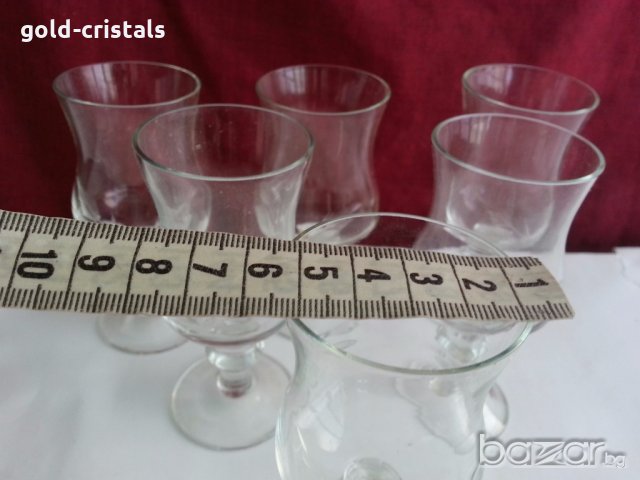 Стъклени чаши чашки за ракия  аперитив, снимка 8 - Антикварни и старинни предмети - 20291625