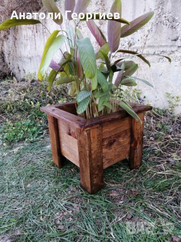 Дървени саксии (кашпи) за растения, снимка 15 - Саксии и кашпи - 21636607