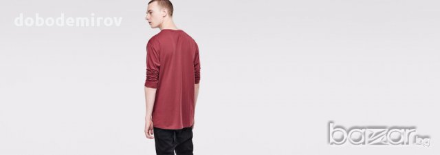 Нова мъжка блуза с 3/4 ръкав G Star MIKAN V-NECK 3/4 SLEEVE RELAXED FIT T-SHIRT оригинал, снимка 7 - Блузи - 13562323
