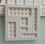 Лего строител конструктор квадрат различни форми силиконов молд форма за декорация торта фондан, снимка 1 - Форми - 24399244