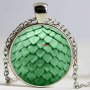 Драконово яйце от Game of Thrones - цвят светло зелен(4Д колие), снимка 1 - Колиета, медальони, синджири - 22169017