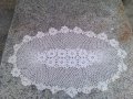 бяла плетена покривка, снимка 3