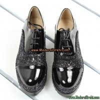 Дамски спортни обувки черни с брукат код 335, снимка 2 - Дамски ежедневни обувки - 23477485