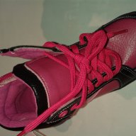 Кецове за момичета - спортни обувки цвят циклама с черно, снимка 4 - Детски гуменки - 14034080