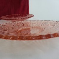   стъклени чинии цветно розово стъкло , снимка 9 - Антикварни и старинни предмети - 19926885