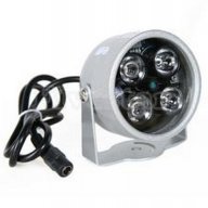 4 ARRAY LED Infrared Oсветител Илюминатор 50 Mетра Нощно Виждане за Камери за Видеонаблюдение CCTV, снимка 1 - Плейъри, домашно кино, прожектори - 9678742