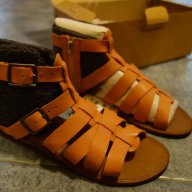 нови кожени сандали Zara, 36ти номер, снимка 4 - Сандали - 16191439
