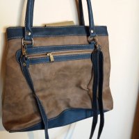Дам.чанта-/набук/-"FANTASY-moda"-многоцветна. Закупена от Италия., снимка 2 - Чанти - 21697685