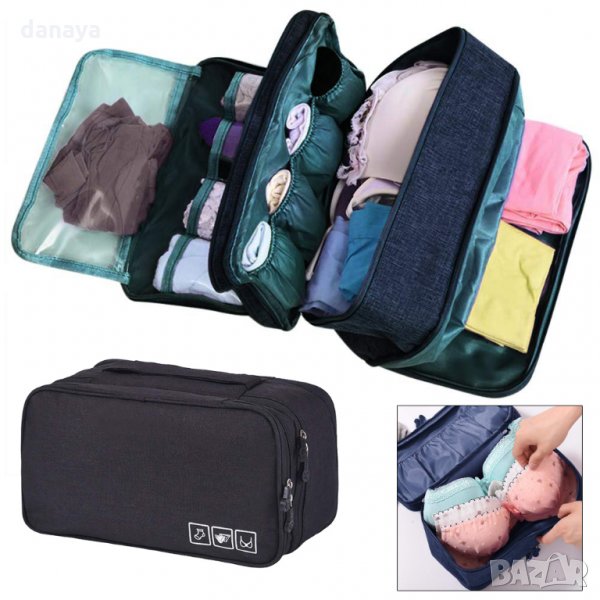 816 Органайзер за бельо несесер за пътуване чанта за сутиени с много отделения, снимка 1