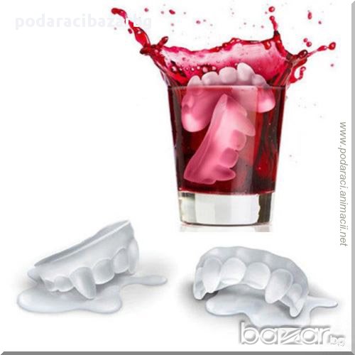 ВАМПИРСКИ ЗЪБИ – СИЛИКОНОВА ФОРМА ЗА КУБЧЕТА ЛЕД, снимка 1