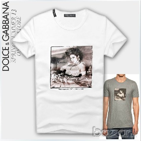 D&G Dolce and Gabbana Madonna Print Мъжка Тениска size 46 (S), снимка 1
