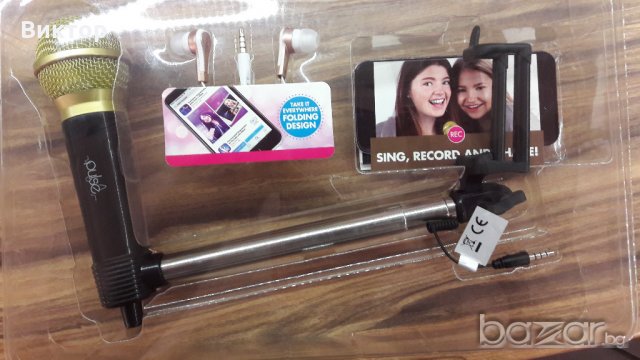 Микрофон със селфи стик и слушалки- вкл. приложение за заснемане на видеоклип, снимка 4 - Образователни игри - 21074188