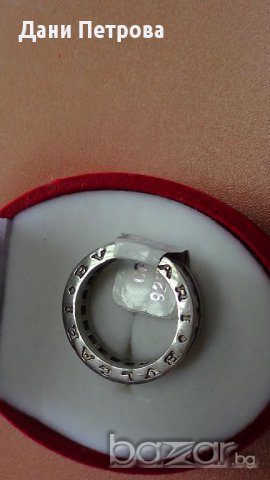 Сребърен пръстен Булгари, снимка 6 - Пръстени - 9447865