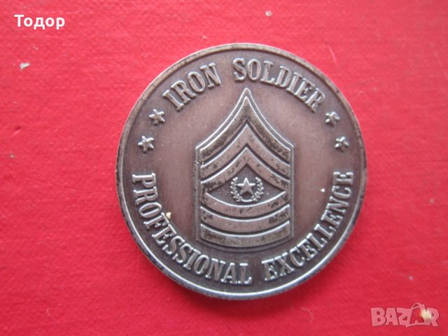 Американски военен знак значка монета Железния Войник, снимка 2 - Колекции - 25482035