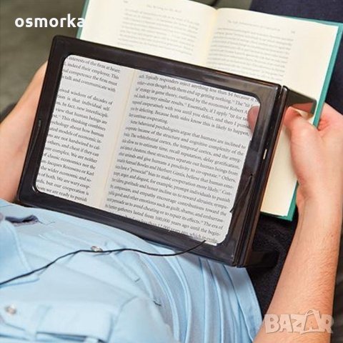 3х Настолна лупа голяма с LED осветление , снимка 4 - Други - 23028157