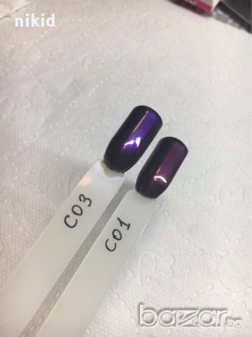 ХИТ !!  цветен прах за нокти пудра  за UV огледален хромиран  ефект блясък пигмент маникюр, снимка 14 - Декоративна козметика - 15360330