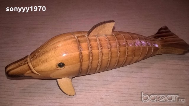 делфин-дървен и лакиран-20х7х7см