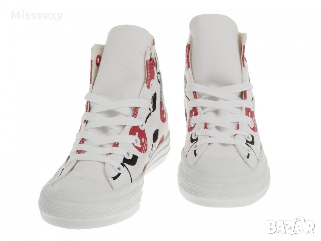 ПРОМО 🍊 CONVERSE ALL STAR № 36½ и 37 🍊 Дамски кецове с фигурална шарка нови с кутия, снимка 6 - Кецове - 21787719