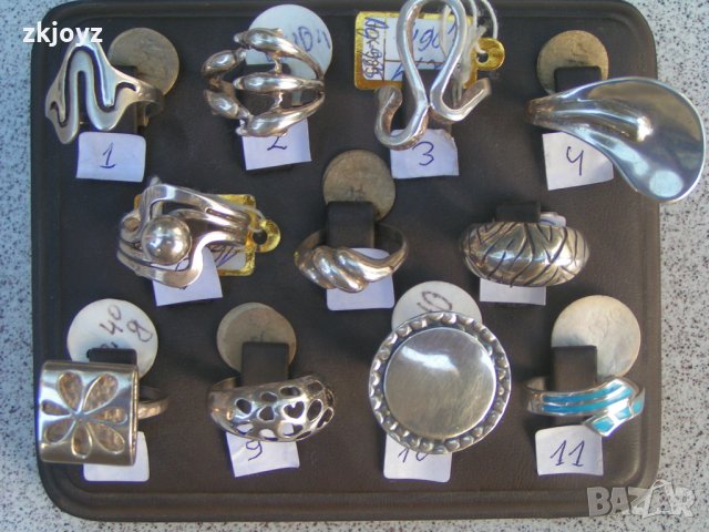 11 сребърни нови пръстена по избор от 9 лв до 25 лв / проба 925, снимка 1 - Пръстени - 14879998