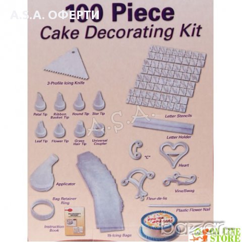 Комплект за декориране на торти и сладкиши - Cake Decorating Kit, снимка 4 - Други - 8326554