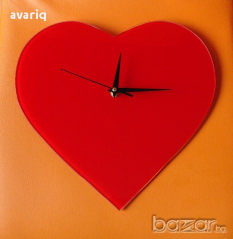 Отстъпка от78 лв-стенен часовник сърце. Подарък за Свети Валентин , снимка 9 - Стенни часовници - 13432552