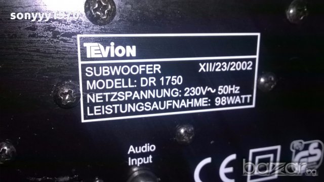 Tevion dr1750 active subwoofer-33/33/20см-внос швеицария, снимка 10 - Ресийвъри, усилватели, смесителни пултове - 14730084