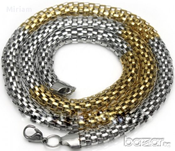 НОВО масивно колие от медицинска неръждаема стомана 18 лв., снимка 3 - Колиета, медальони, синджири - 9826059