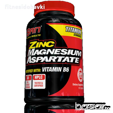 San Zinc Magnesium Aspartate, 90 капсули