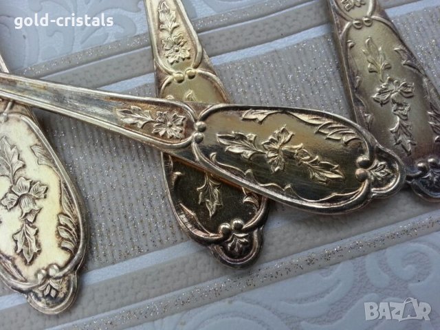 Ювелирни руски позлатени лъжички, снимка 2 - Антикварни и старинни предмети - 22900452