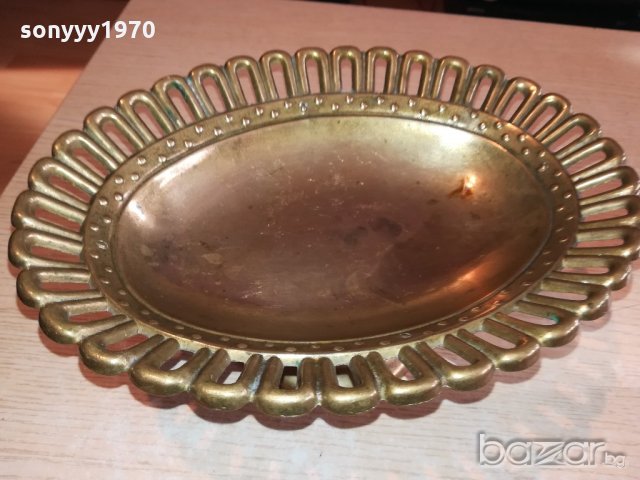 ретро колекция-фруктиера-мед/месинг-26х20х11см-внос швеицария, снимка 9 - Антикварни и старинни предмети - 20288109