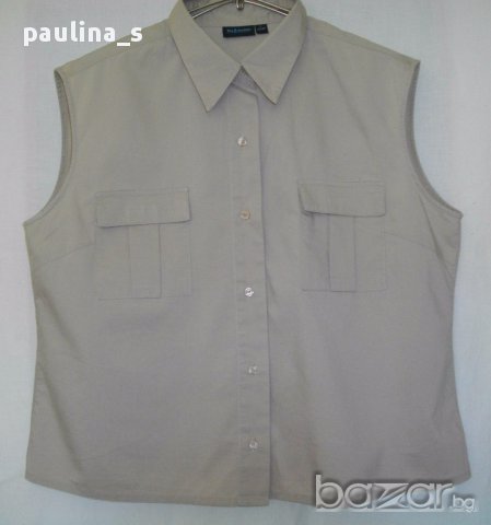 Еластична риза без ръкави "BluEmotion" / голям размер, хипоалергична , снимка 1 - Ризи - 14433665
