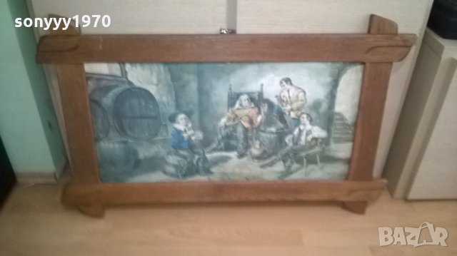 картина-106х66см-дървена рамка-наздравица-внос германия, снимка 6 - Колекции - 25977299