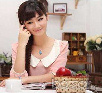 Колие позлатено с 18к злато с Сваровски кристали и Цирконий -№31, снимка 7 - Колиета, медальони, синджири - 6760004