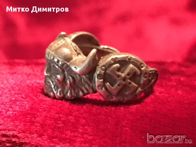 Масивен сребърен пръстен на германската SS дивизия Wiking, снимка 7 - Антикварни и старинни предмети - 16689866