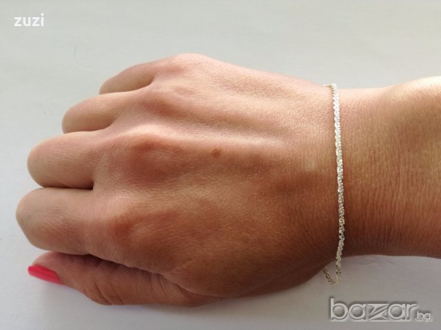 Сребърна италианска гривна - сребро проба 925, снимка 3 - Гривни - 18335456