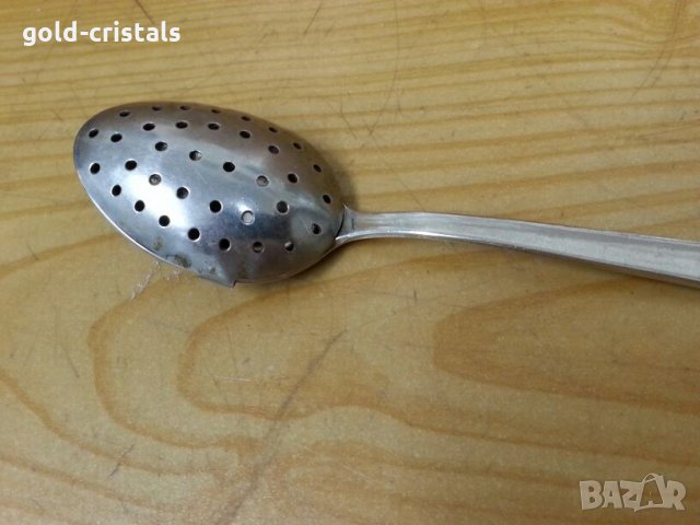 Руска лъжичка за чай с цедка, снимка 4 - Антикварни и старинни предмети - 25517597