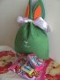 Великденско Зайче от филц -торбичка за лакомства , снимка 3
