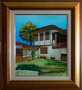 Картина "Пейзаж от Карлово - Зоевата къща". Маслени бои, платно, снимка 1 - Картини - 20201663