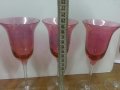Сервиз чаши за вино цветно стъкло, снимка 7