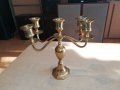 свещник за 5 свещи от швеция-масивен-мед/месинг-24х23х12см, снимка 15