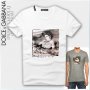 D&G Dolce and Gabbana Madonna Print Мъжка Тениска size 46 (S)