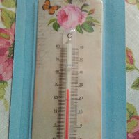 Метален термометър винтидж стил, снимка 1 - Декорация за дома - 22294353