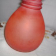 Матирана ваза от калиево стъкло-potassium glass / в кутя от соц-а , снимка 4 - Други ценни предмети - 16135415