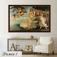 Картина Раждането на Венера- Сандро Ботичеи, репродукция, канава, класическа картина, пано № 231, снимка 4 - Картини - 22322611