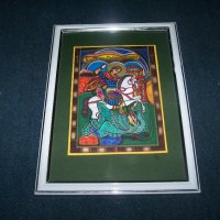 "Свети Георги" картина от художничката Искра Асенова, снимка 11 - Картини - 22186499