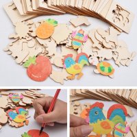 Детски комплект за рисуване с много формички от дърво + флумастри с книжка, снимка 7 - Рисуване и оцветяване - 26155798