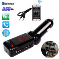 FM Трансмитер Black Car Kit Charger Modulator Wireless USB Stereo MP3 Player Auto adatper Bluetooth, снимка 1 - Аксесоари и консумативи - 18975957
