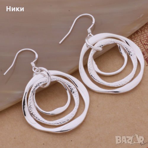 Нови обеци със сребърно покритие 925  - мод.56, снимка 1