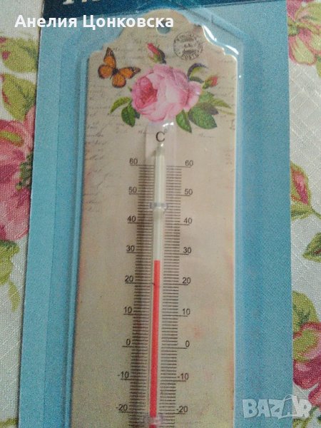 Метален термометър винтидж стил, снимка 1